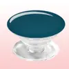 Soporte de Agarre para Teléfono de Silicona Transparente con Logo, Tipo Adhesivo Plegable, Color Sólido Simple Macaron, Soporte de Regalo para Ver Películas