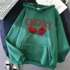 Sudadera con capucha de manga larga y bolsillo para niña, talla europea, 2000 Cherry Love, sudadera gótica divertida para mujer