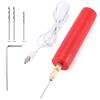 Máquina de perfuração elétrica com ventilador portátil vermelho epóxi acrílico plástico de madeira modelo de perfuração broca diy pequena furadeira elétrica