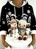Novo moletom de flanela feminino para o dia a dia com um design fofo de cachorrinho, confortável e casual, perfeito para o outono e inverno