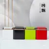 Nuevo Estilo Cuadrado Simple Grande pequeño tamaño Lata de Té Lata de Hierro Té Negro Té Verde Té Blanco Caja de Empaque Caja Vacía