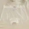 Calzoncillos tipo bóxer finos de verano Dos en uno 10A Hilo de seda helada antibacteriano Sin costuras Algodón puro en la entrepierna Nuevo estilo para mujer Pantalones de cuatro esquinas con máscara
