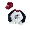 Camiseta Base de Dibujos Animados para Niños Otoño 2026, Elegante Mickey de Corte Holgado, Tendencia Otoñal, Manga Larga, Versátil