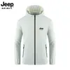 Jeep Spirit Jeep Chaqueta Fina Deportiva al Aire Libre con Capucha para Hombre Seda de Hielo Ropa con Protección Solar Verano UPF50+