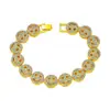 AliExpress Nuevo Pulsera de Diamantes Sonriente Hip Hop Moda Europea y Americana Fresca para Hombres de Discoteca