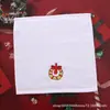 Juego de Toallas de Navidad, Toalla de Mano Bordada de Algodón Puro para Niños, Regalo Festivo, Juego de Caja de Regalo de Toallas de Navidad de Comercio Exterior
