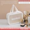 Bolsa de cosméticos simples de grande capacidade e alto valor atacado portátil pu transparente à prova d'água viagem lavagem bolsa de armazenamento