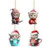 Pingente de Natal Série Gatinho Novo Transfronteiriço Cabides de Natal Decorações de Festa Pingente para Mochila Pingente para Carro