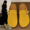 Nuevos Zapatos Birkenstock Retro de Primavera y Verano Zuecos Cerrados para Mujer Sandalias de Suela Gruesa para Exteriores Zapatos Individuales Persona Perezosa