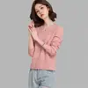 Suéter Jacquard de Punto Hueco de Hilo Retorcido de Tres Hebras para Mujer, Nuevo Jersey Pulóver de Manga Larga para Otoño, Top Base de Suéter Tendencia