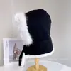 Sombrero y Bufanda de Bloques de Color para Otoño e Invierno, Felpa Integrada, Protección contra el Frío para Orejas, Sombrero Lei Feng Engrosado Cálido, Tendencia para Ciclismo al Aire Libre