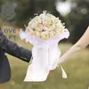 Cor champanhe noiva de casamento real rosa imitação flor de mão criativa suprimentos de casamento fonte de buquê de casamento atacado
