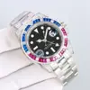 Comercio Exterior Transfronterizo Reloj de Diamantes de Color Banda de Acero Inoxidable Reloj Mecánico Totalmente Automático Marca Labor Reloj de Moda para Hombre Fabricante
