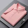 Camisa POLO para hombre, color liso, simple y elegante, con cuello camisero, camiseta de manga corta, adecuada para comercio exterior, top deportivo de talla grande