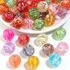 Acrílico Transparente Manchas de Salpicaduras de Tinta Graffiti Cuentas Sueltas Cuentas Redondas Pendientes Pulseras Accesorios para Joyería DIY Venta al por mayor