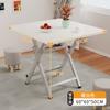 Mesa Plegable para Uso Doméstico, Mesa de Comedor Sencilla, Mesa Redonda para Sala de Estar, Puesto Portátil para Exteriores, Sencillo y Lujoso