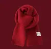 Colección de Bufandas de Navidad y Año Nuevo Bufanda Roja para Mujer Invierno Iluminadora Estudiante Cálido Calentador de Cuello de Año Nuevo Regalo para Pareja Transfronterizo