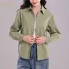 Camisa de Manga Larga para Primavera y Otoño 2026 Estilo Coreano Nueva Camisa Lisa Holgada Ropa Exterior Casual Top Versátil