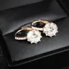 Aliexpress Amazon Estilo Coreano Versátil Estilo Simple Pendientes de Circonita Pendientes para Mujer E5510