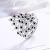 Anillo de Animal Diamante Pavo Real Estilo Europeo y Americano Pantalla Abierta Pequeño Diamante de Zirconio Fresco Anillo de Dedo Transfronterizo