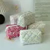 Nueva Bolsa de Almacenamiento de Cosméticos Floral, Neceser Acolchado, Bolsa de Artículos de Tocador de Viaje de Gran Capacidad, Neceser que No se Desploma