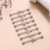 Henson haste de aço inoxidável zircão borboleta amor flor moda personalidade orelha ponte cartilagem brincos longos piercing