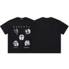 Verano Nuevo Erd Rico Segunda Generación Retrato Graffiti Casual Camiseta de Manga Corta para Hombre y Mujer Wdw Holgada Americana High Street Camiseta