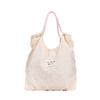 Bolsa de lona floral de nicho 2025, nova bolsa de ombro grande com capacidade para estudantes da Coreia do Sul, bolsa de compras portátil