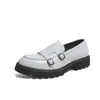 Zapatos de vestir de cuero tipo mocasín transfronterizos, zapatos casuales para hombre, mocasines de suela gruesa para aumentar la altura, zapatos de conducir tipo mocasín de calidad de exportación