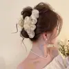 Pinza para el pelo con lazo de malla para mujer, Pinza de alta gama 2026 estilo nuevo para cabello grueso, Pinza de tiburón para la parte posterior de la cabeza, Accesorio para el pelo de verano