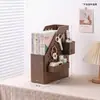 Suporte de Livro Porta-Documentos Suporte de Mesa para Livros Prateleira Rack de Armazenamento de Escritório Estante de Livros Lateral de Mesa Móvel Armazenamento Simples Branco para Papelaria
