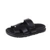 Comercio Exterior Talla Grande 24 Verano Nuevas Pantuflas Gruesas para Mujer Una Palabra Velcro Estilo Europeo y Americano Casual Color Combinado Sandalias para Mujer