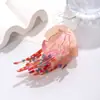 Presilha de Cabelo Acetato Novo Estilo Oceano Caranguejo e Estrela do Mar com Design de Alta Qualidade, Pinça de Cabelo Shark Clip de Luxo Leve Acessório de Cabelo para Mulheres