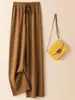 Pantalones anchos de punto de lana gruesa para mujer, de pierna recta, blancos, informales, de cintura alta, para otoño e invierno.