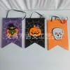 Decorações de Festa de Halloween Tecido Não Tecido Teia de Aranha Morcego Abóbora Caveira Atmosfera de Festa Interna Decorações Penduradas Bandeiras
