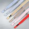 Cabo Plano de Poliéster-Algodão de 1cm, Cordão Colorido para Capuz, Cordão Versátil Casual para Cintura, Conjunto de Duas Peças em Liga com Sino, Em Estoque
