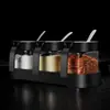 Set de Cajas de Condimentos Combinación para el Hogar Caja de Almacenamiento de Cocina Frasco Botella de Condimento Salero Condimento Condimento Frasco a Prueba de Humedad