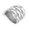 Anillo trenzado de oro con goteo de aceite estilo frío Ins japonés y coreano Diseño retro Anillo de acero de titanio chapado en oro de 18 quilates de alta gama para mujer