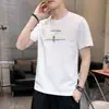 Camiseta Nueva de Manga Corta para Hombre 100% Algodón Cuello Redondo Simple Casual Camiseta Básica de Media Manga Moda Verano Camisa Juvenil