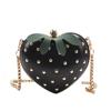 Bolso de Cadena Pequeño con Forma de Corazón de Fresa de Celebridad de Internet 2026 Bolso Cruzado Lindo y Elegante para Niñas Ins Billetera Pequeña para Monedas de Celebridad de Internet