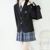 Jaqueta de terno pequena marrom original estilo escolar japonês jk uniforme de jaqueta de terno de marinheiro três botões feminino