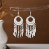 Aretes Étnicos Imitación Plata Miao Aretes Retro Largos con Borlas Atracciones Aretes Estilo Antiguo Aretes Miao para Mujer Venta al por Mayor