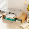 Suporte para impressora, copiadora de mesa ajustável em altura, caixa de suporte elevada para armazenamento e organização de documentos de escritório, papel A4