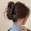 Horquilla grande con lazo de cinta simple para mujer, accesorio para el cabello de alta gama con clip de tiburón en la parte posterior, 2024