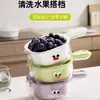 Cesta Escurridora de Pato de Dibujos Animados Mango Lindo Dopamina Filtro de Agua Doble Capa Dos en Uno Lavado de Frutas Casero Engrosado Lavado de Verduras