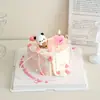Decoración para pastel Día de San Valentín Qixi 2026 gel suave "Te amo" vela de corazón inserto para hornear