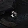 Anillo Abierto Valiente Estilo Oscuro Para Mujer Punk Vintage Anillo Viejo Lujo Ligero Nicho Moderno Anillo de Dedo de Gama Alta