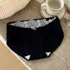 Ropa Interior de Algodón Puro con Encaje Francés de Nuevo Estilo para Mujer, de Cintura Media, Transpirable, Antibacteriana, Cómoda, Bragas que Cubren la Cadera para Niñas
