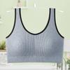 Ropa interior tipo chaleco deportivo inalámbrico para mujer, con copa fija, para fitness, yoga integrado, deportivo, a prueba de golpes, push-up.