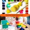 Juego de 22 esponjas transfronterizas de Amazon para estudiantes de jardín de infantes, arte, educación temprana, pintura, sello de esponja redondo, venta al por mayor